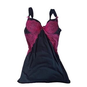 goodness gracious >.< | gorgeous Y2K pink black lace lingerie top